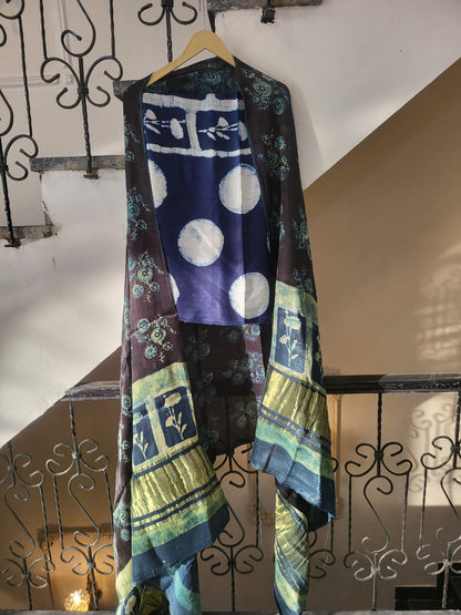 Nashpal Tissue modal silk suits