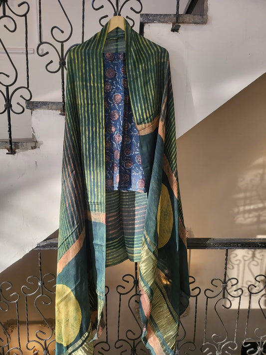 Nashpal Tissue modal silk suits