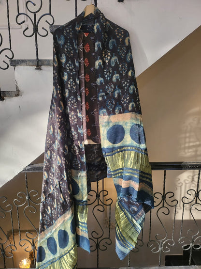 Nashpal Tissue modal silk suits