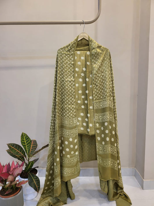 Ajrakh prints Modal silk suits