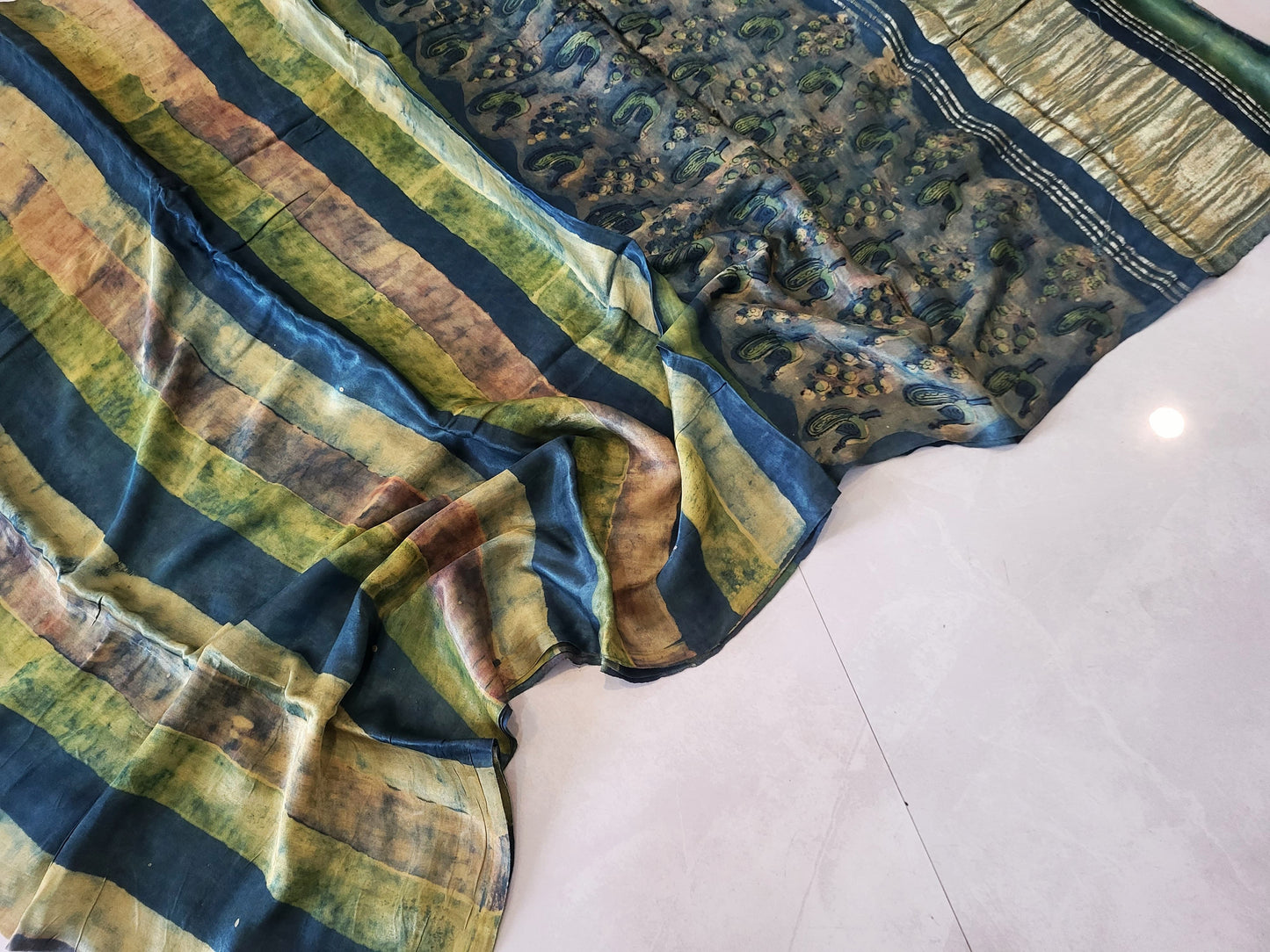 Nashpal Tissue lagadi pallu modal silk sarees