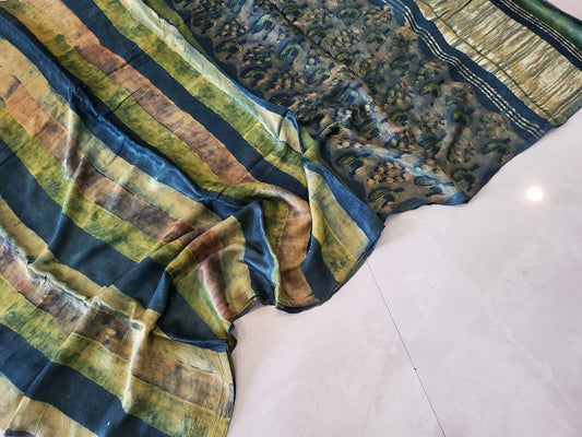 Nashpal Tissue lagadi pallu modal silk sarees